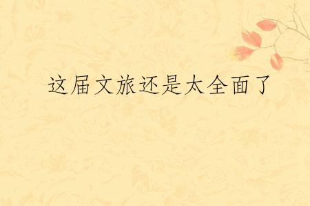 这届文旅还是太全面了