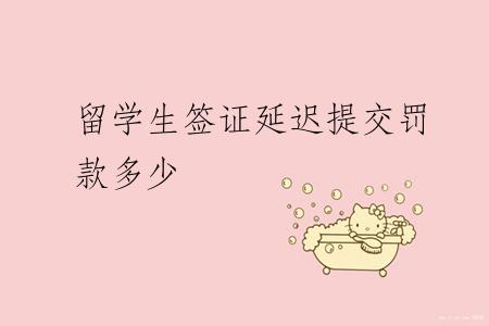 留学生签证延迟提交罚款多少