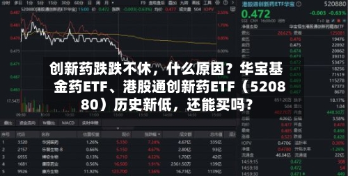 创新药跌跌不休，什么原因？华宝基金药ETF、港股通创新药ETF（520880）历史新低，还能买吗？