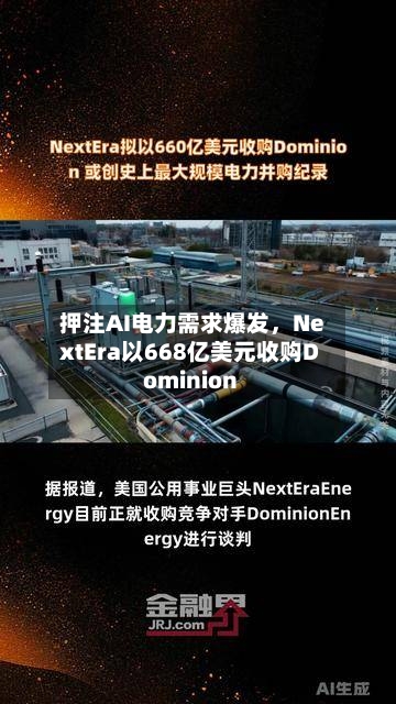押注AI电力需求爆发，NextEra以668亿美元收购Dominion