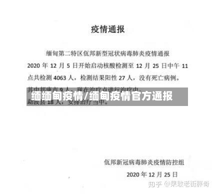 缅缅甸疫情/缅甸疫情官方通报