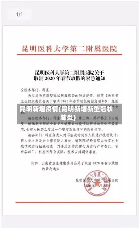 昆明新增疫情(昆明新增新型冠状肺炎)