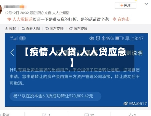 【疫情人人贷,人人贷应急】