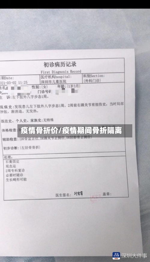 疫情骨折价/疫情期间骨折隔离
