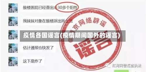 疫情各国谣言(疫情期间国外的谣言)