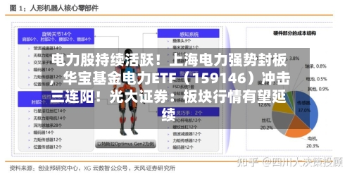电力股持续活跃！上海电力强势封板，华宝基金电力ETF（159146）冲击三连阳！光大证券：板块行情有望延续