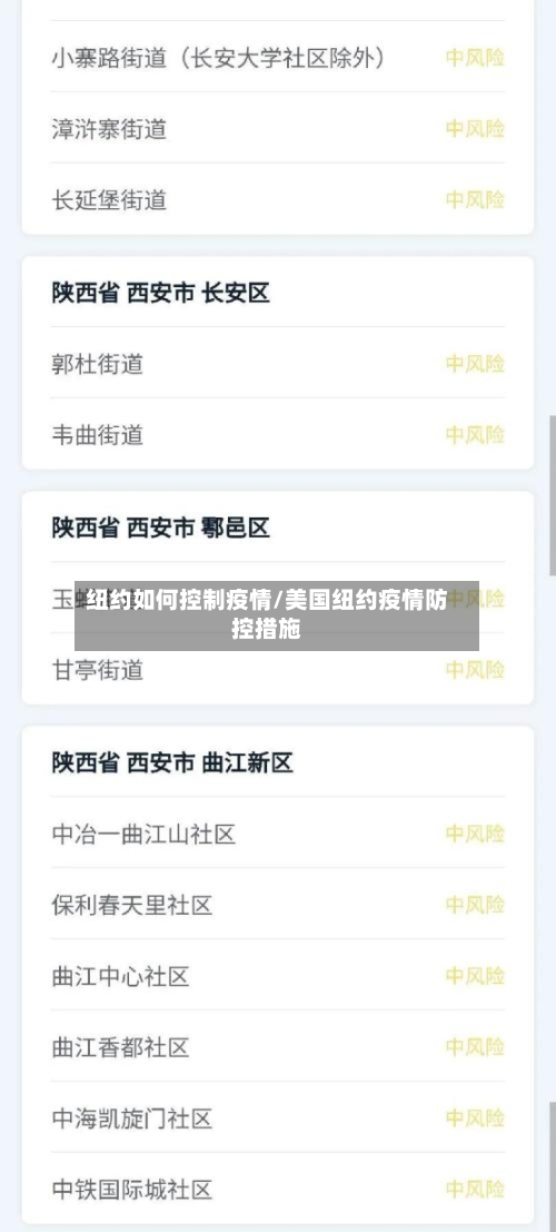 纽约如何控制疫情/美国纽约疫情防控措施